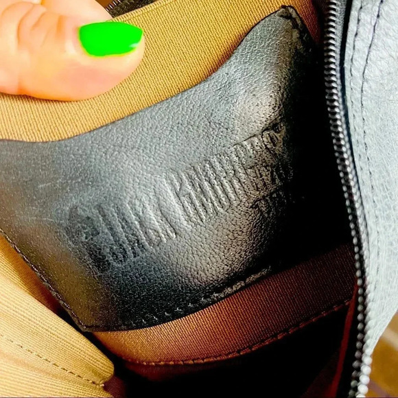 NWOT Jack George’s Distressed Slate Grey Buffalo Leather Crossbody - Picture 10 of 12